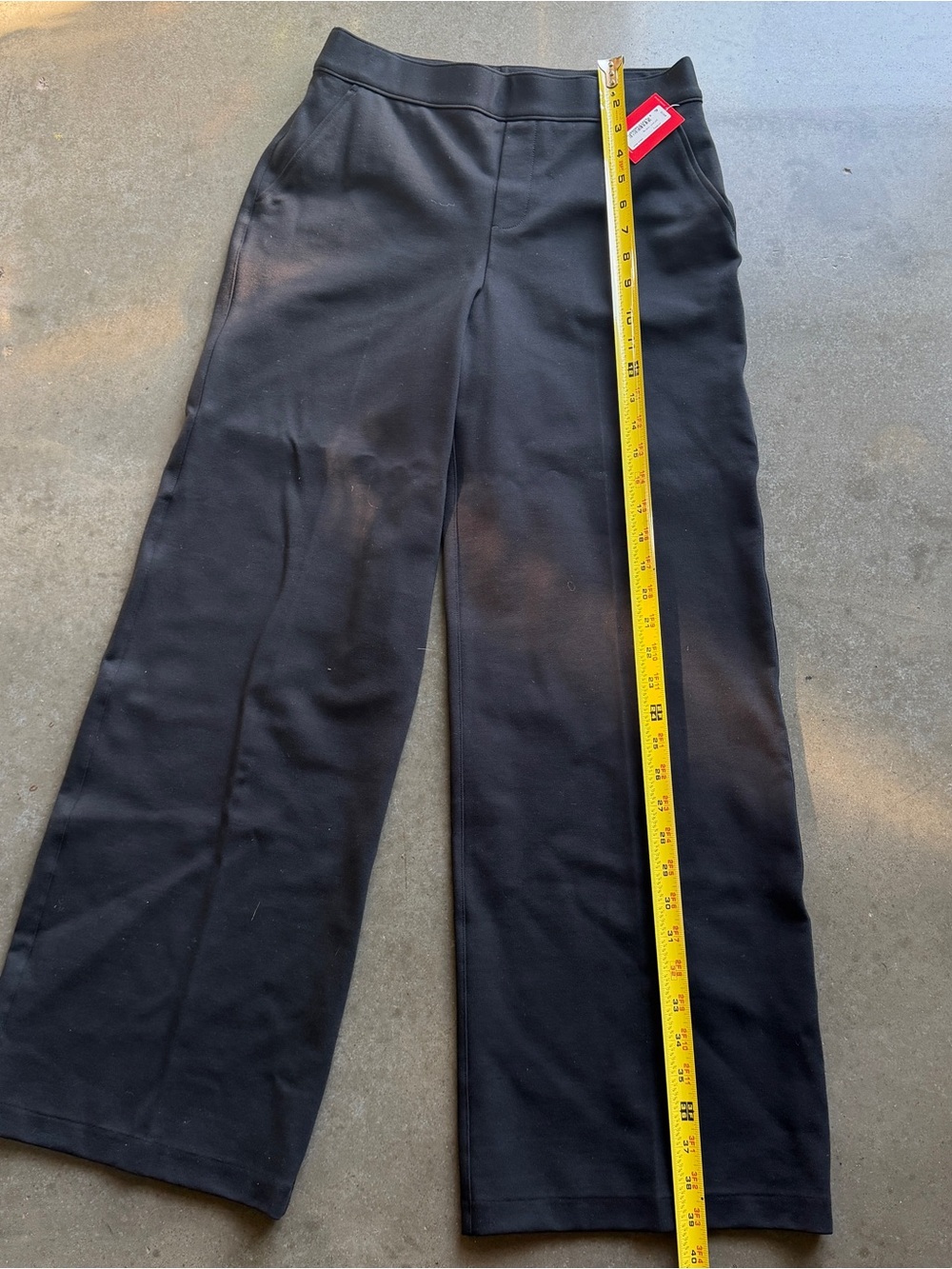 NWT SPANX Perfect Fit Black High-Rise Wide-Leg Pant Trousers S petite chic - Picture 6 of 12